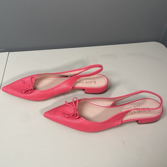 Kate Spade Pink Victoria Flat Size 11B Pointed Toe Preppy Colorful Romantic EUC - Picture 3 of 8